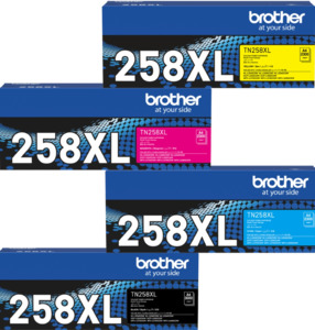 Toners: TN258XL Brother High Yield Toner Set of 4 (BK/C/M/Y)