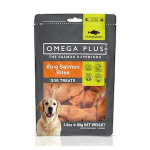 Omega Plus King Salmon Bites Dog Treats 80g