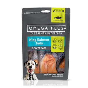 Omega Plus King Salmon Tails Dog Treats 100g