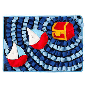 Snuffle Mat Dog Toys: Ocean sailing themed dog snuffle mat