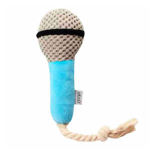 Puppy Toys Nz: Microphone Themed Squeaky Dog Plush Toy