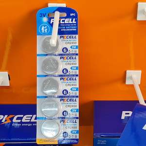 Battery: 2450 Lithium   PKCELL  5pce