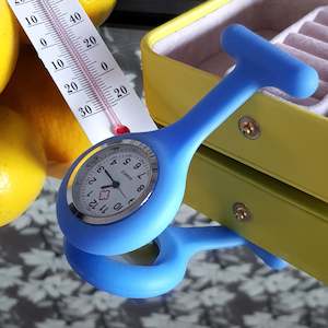 Pocket Watches: Nurse Watch Silicon  Blue