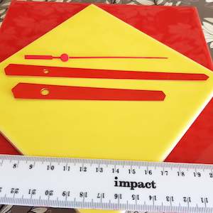 Clock Movements For Craft School Hobby: Clock Hands Red 130mm