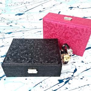 Jewellery And Watch Boxes: Jewellery box  TJ11-Black, Hot Pink