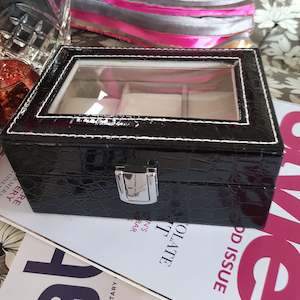 Jewellery And Watch Boxes: Watch Storage Box 3 pce  TJ6- Black, Brown, Red