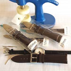 Watch Straps Tools Parts: Everyday Leather Watch Straps Brown Plain BR