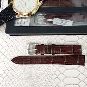 Watch Straps Tools Parts: Premium Leather Watch Straps Brown Croc VBRC