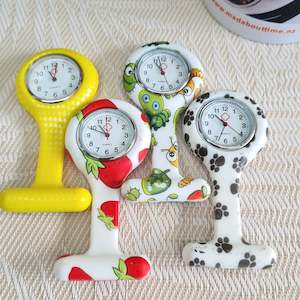 Nurse Watch Silicon Patterned 4 designs -NEW In