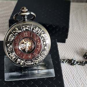 Pocket Watch Mechanical with Zodiac signs TW124