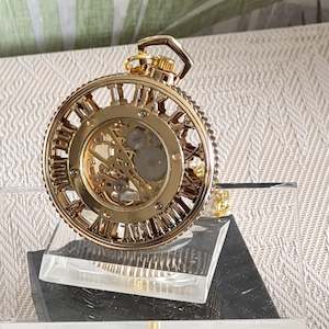 Pocket Watch Mechanical fancy cutout design TW122g