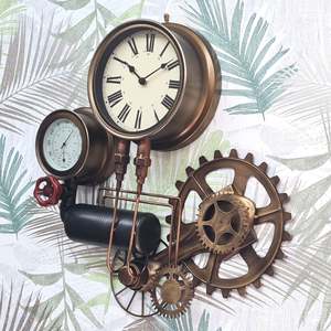 Clocks Wall Designer Style: Clock Wall Metal steampunk TC11