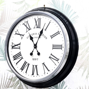 Clocks Wall Designer Style: Clock Metal Station 600mm