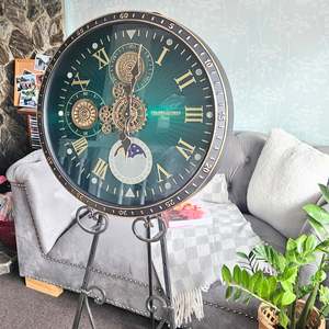Clock Metal Wall Motion Emerald Green600mm TC66