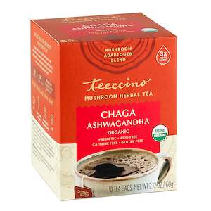 CHAGA ASHWAGANDHA MUSHROOM ADAPTOGEN TEA | 10 TEA BAGS