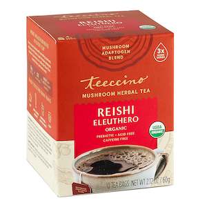 REISHI ELEUTHERO MUSHROOM ADAPTOGEN HERBAL TEA | 10 CT