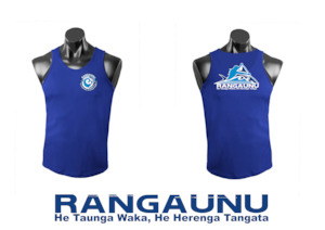 Rangaunu Waka Ama: Rangaunu Waka Ama Wahine Singlet in Royal Blue