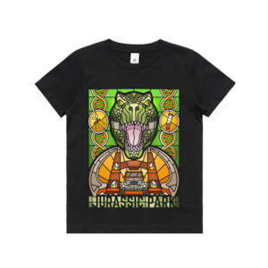 Kids: Jurassic Park Stained  Glass Kids Tee