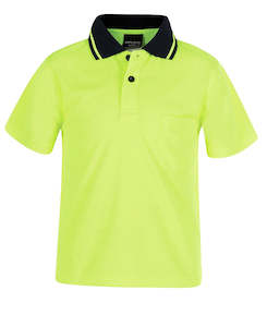 Products: KIDS HI VIS NON CUFF TRADITIONAL POLO 6HVNC