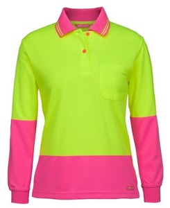 JB's LADIES HV L/S COMFORT POLO 6LHCL