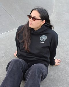 Te Kaiārahi Relaxed Hoodie - Womens - Black Te Kaiarahi