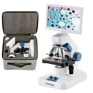 Amscope Full HD 7" Digital Compound Microscope w/ Mechanical Stage (DM300HD-EUL-3PL)