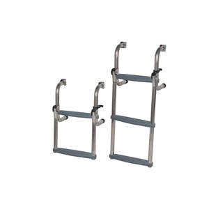 Boat Accessories: Oceansouth Short Base Ladder Stainless Steel folding