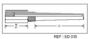 Temperature Sensor: Thermowell Tapered c/w Lagging Extension
