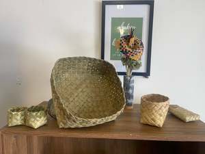 Rāranga Kono – Traditional Māori Woven Basket | Handmade Harakeke Gift Baskets