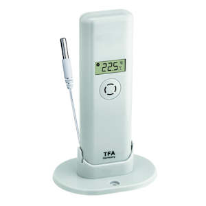 Temperature Probe: TFA WeatherHub Temperature Transmitter with Waterproof Cable Sensor