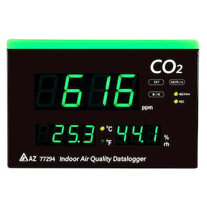 Co2 Meters: AZ Large Display CO2 Temperature and %RH Monitor with Datalogging