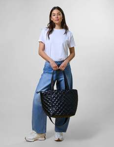 Bags And Wallets: Stella + Gemma Tote Bag Quilted |Black