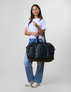 Bags And Wallets: Stella + Gemma Overnight Bag Quilted | Black
