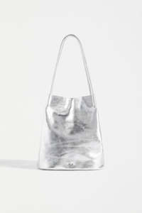 Bags And Wallets: ELK | Orsa Metallic Tote | Silver