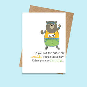 Cards: Running , Fitbit & Cookies - Card