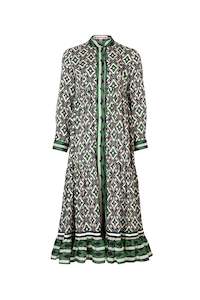 Cooper: Dressing Game Dress | Green Geo