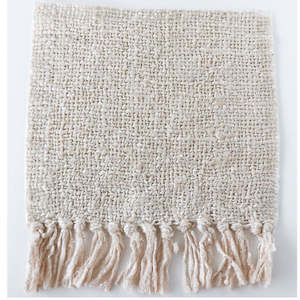 Cushions And Bedding: Sadie Throw - Cream