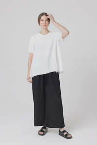 Cube Tee|Ivory Viscose Twill