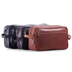 Bathroom: Leather Toiletry Bag