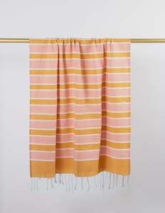 Bathroom: Turkish Stripe Towel w Tassels
