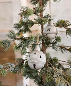 Christmas: Hanging Jingle Bell | Ash Grey