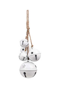 Christmas: White Enamel Sleigh Bells