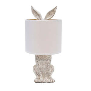 Lighting: Bunny Table Lamp | Stone/White
