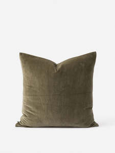 New Cushions: Cotton Velvet Cushion Cover - Sage