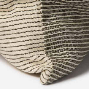 New Cushions: Reversible Pinstripe Cushion Cover | Ivy/Coconut