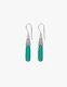 Green Onyx Engraved Silver Earrings