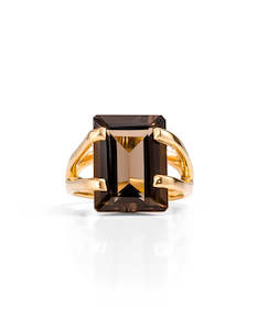 Cathy Pope: Amalfi Smokey Quartz Gold Ring