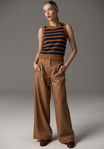 Utopia Vest Stripe | Toffee Multi