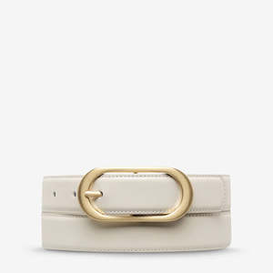 All: Final Loop Belt | Ivory Nappa| Gold