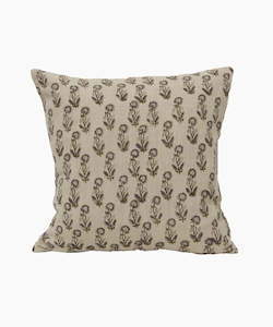 Cushions And Bedding: Liliana Floral Handblock Cushion Cover